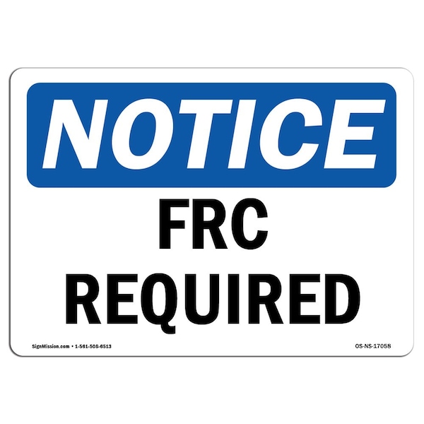 OSHA Notice Sign, OSHA-PPE-General-Sign-, 18in X 12in Aluminum, 18" W, 12" H, Landscape